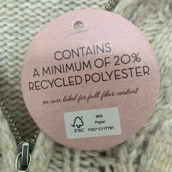 NWT Sincerely Jules Cable Knit Half Zip Cozy Pullover Turtleneck Sweater Sz M - Picture 10 of 12